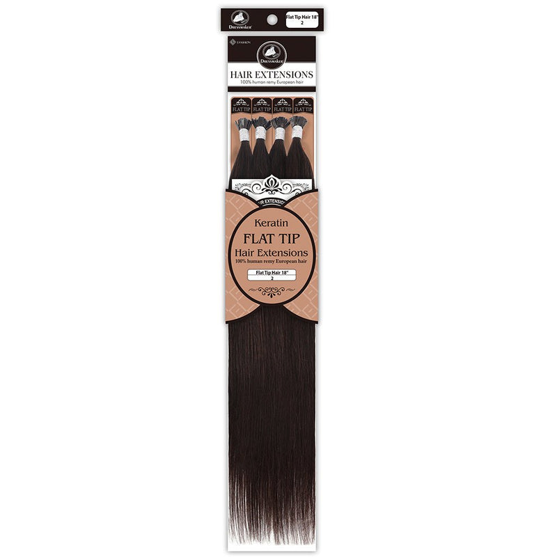 Dressmaker Remy European Keratin Flat Tip Straight Hair Extensions 18 Inch, Dressmaker, Beautizone UK