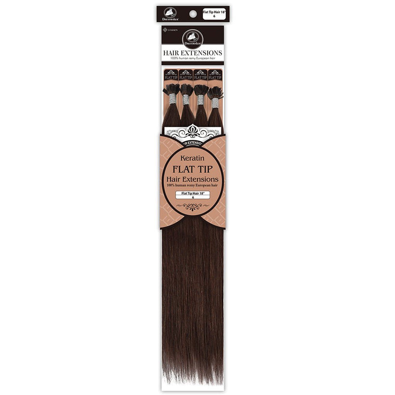 Dressmaker Remy European Keratin Flat Tip Straight Hair Extensions 18 Inch, Dressmaker, Beautizone UK