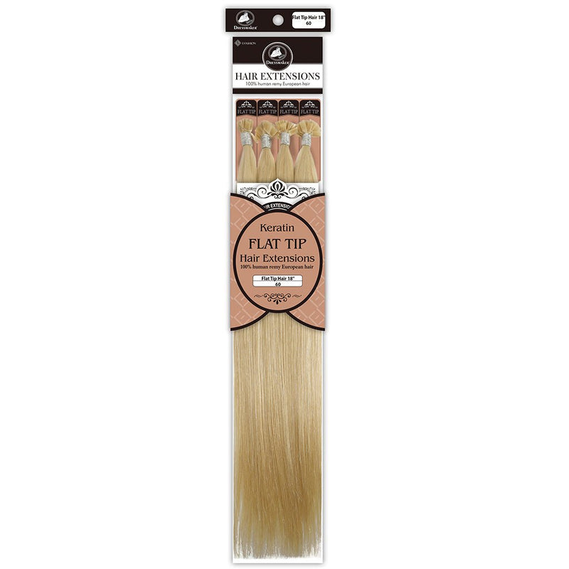 Dressmaker Remy European Keratin Flat Tip Straight Hair Extensions 18 Inch, Dressmaker, Beautizone UK