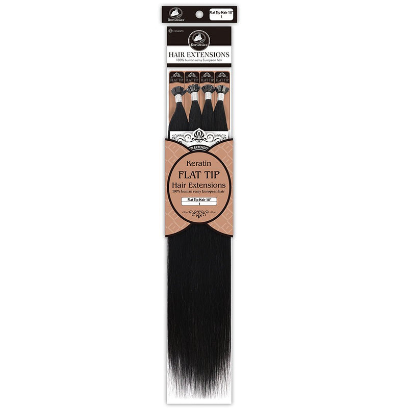Dressmaker Remy European Keratin Flat Tip Straight Hair Extensions 18 Inch, Dressmaker, Beautizone UK