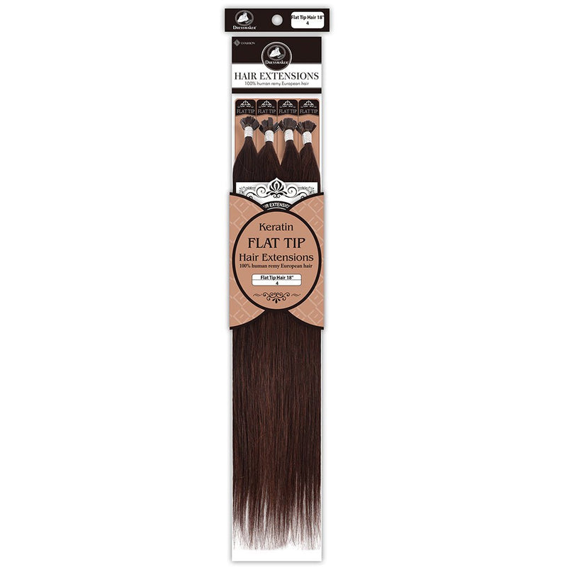 Dressmaker Remy European Keratin Flat Tip Straight Hair Extensions 18 Inch, Dressmaker, Beautizone UK