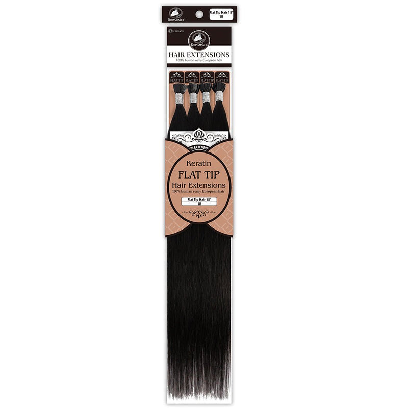 Dressmaker Remy European Keratin Flat Tip Straight Hair Extensions 18 Inch, Dressmaker, Beautizone UK