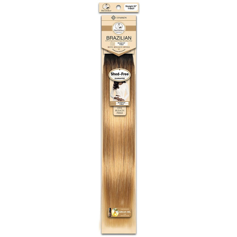 Dressmaker Unprocessed Virgin Brazilian Hair Straight T1B/27, Dressmaker, Beautizone UK
