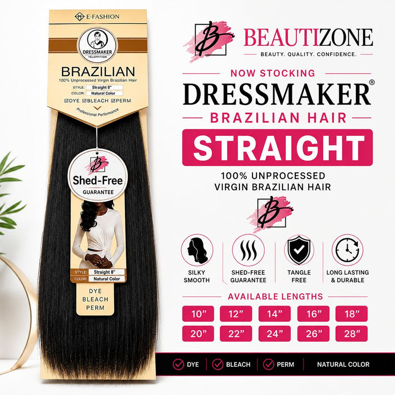 Dressmaker Unprocessed Virgin Brazilian Straight - Natural Color, Dressmaker, Beautizone UK