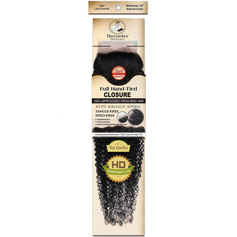 Dressmaker Virgin Remy Bohemian Lace Frontal 13x4 Natural Color, Dressmaker, Beautizone UK