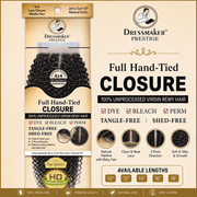 Dressmaker Virgin Remy Jerry Curl Lace Closure 4x4 Middle Part Natural Color, Dressmaker, Beautizone UK