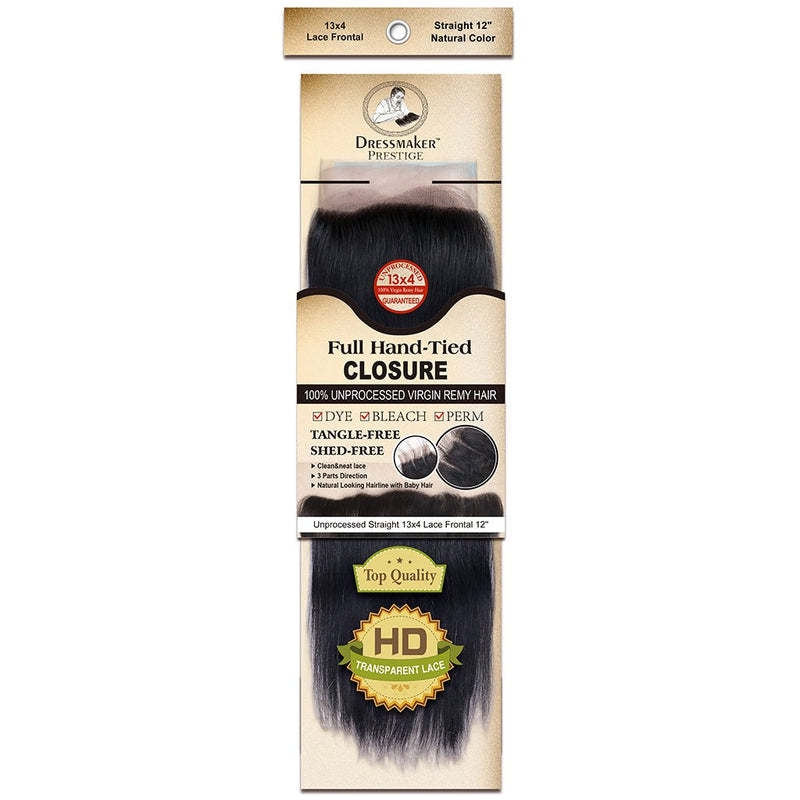 Dressmaker Virgin Remy Straight Lace Frontal 13x4 Natural Color, Dressmaker, Beautizone UK