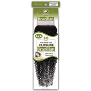 Dressmaker Youth Virgin Brazilian Free Part Lace Closure 4x4 Jerry Curl, Dressmaker, Beautizone UK