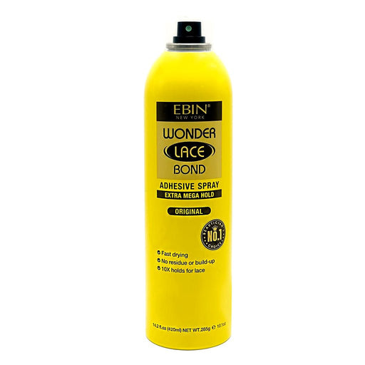 EBIN NEW YORK Wonder Lace Bond Adhesive Spray Extra Mega Hold Original 285g, EBIN NEW YORK, Beautizone UK