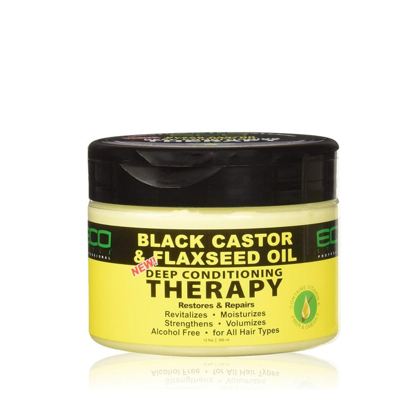 Eco Styler black castor & flaxseed oil deep conditioning therapy 355ml, Eco Styler, Beautizone UK