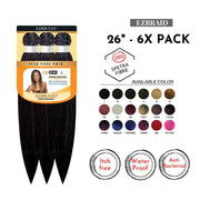 EZBraid 26" - 6X Pack Pre - Stretched Braiding Hair Solution, EZ Braid, Beautizone UK
