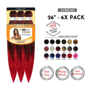 EZBraid 26" - 6X Pack Pre - Stretched Braiding Hair Solution, EZ Braid, Beautizone UK