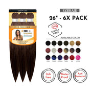 EZBraid 26" - 6X Pack Pre - Stretched Braiding Hair Solution, EZ Braid, Beautizone UK