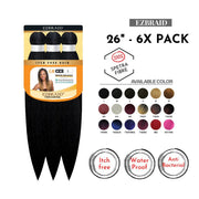EZBraid 26" - 6X Pack Pre - Stretched Braiding Hair Solution, EZ Braid, Beautizone UK