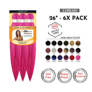 EZBraid 26" - 6X Pack Pre - Stretched Braiding Hair Solution, EZ Braid, Beautizone UK