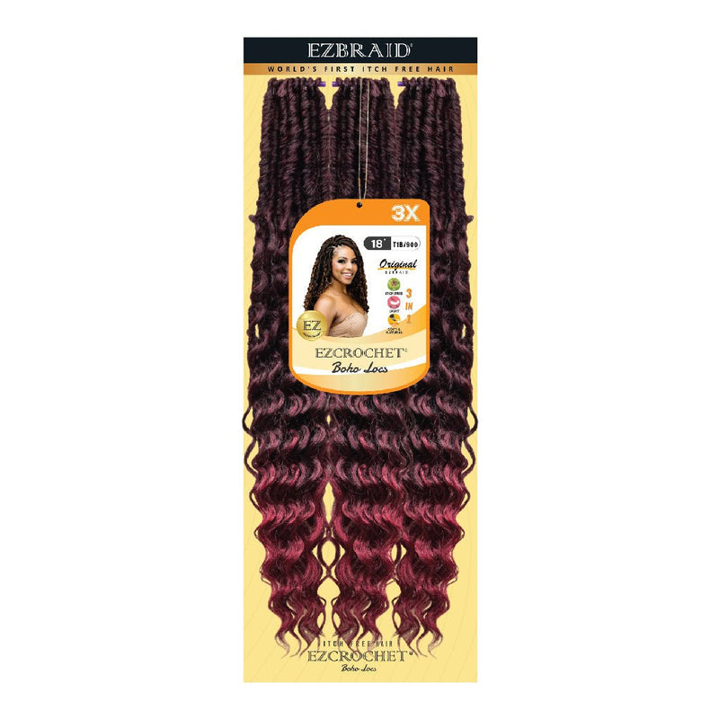 EZCROCHET Boho Locs 18"-3X, EZ BRAID, Beautizone UK