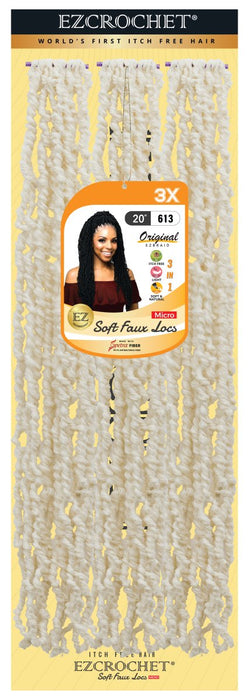 EZCROCHET Soft Faux Locs Micro 26"-3X, EZ BRAID, Beautizone UK