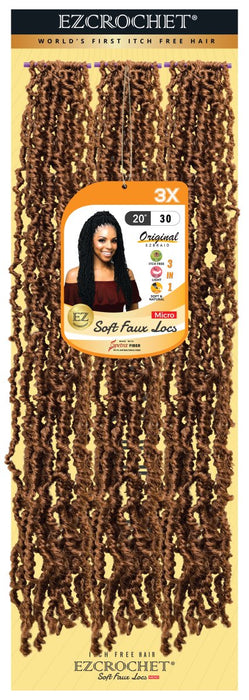 EZCROCHET Soft Faux Locs Micro 26"-3X, EZ BRAID, Beautizone UK