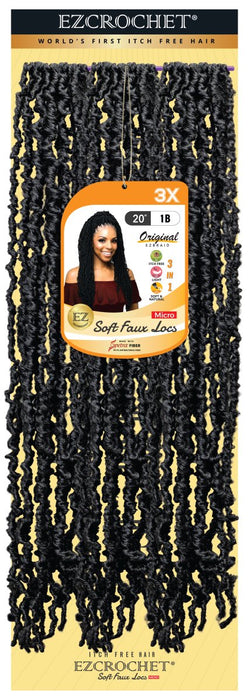 EZCROCHET Soft Faux Locs Micro 26"-3X, EZ BRAID, Beautizone UK