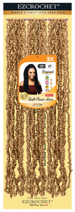 EZCROCHET Soft Faux Locs Micro 26"-3X, EZ BRAID, Beautizone UK