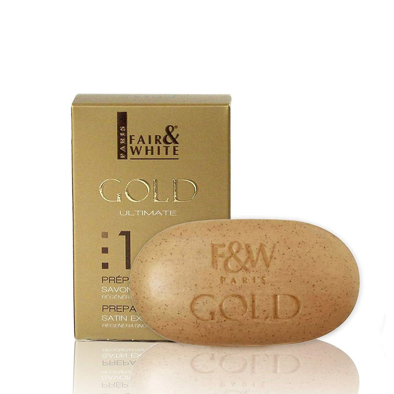 Fair and White Gold Ultimate Step 1 PREPARE Satin Exfoliating Soap 200g, Fair & White Paris, Beautizone UK