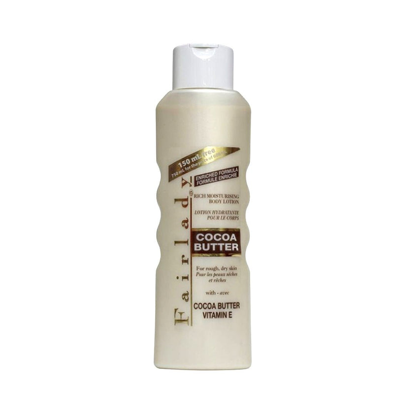 Fairlady Rich Moisturising Cocoa Butter Body Lotion Ultimate Hydration for Soft Nourished Skin 750ml, Fair Lady, Beautizone UK