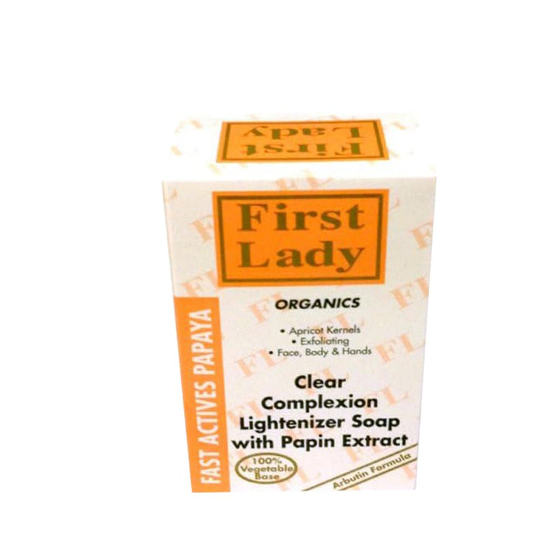First Lady Organics Clear Complexion Lightenizer Soap With Papin Extract 200g, First Lady, Beautizone UK