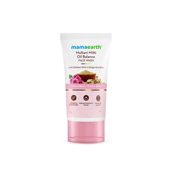 Mamaearth Face Wash with Multani Mitti & Bulgarian Rose - 100 ml