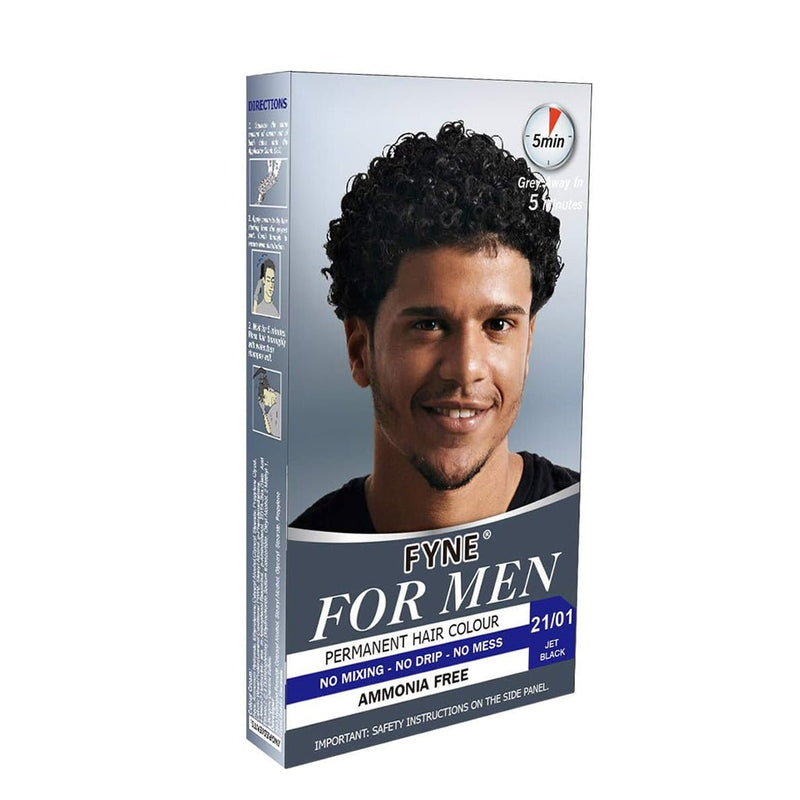 FYNE Jet Black Permanent Hair Colour - Natural Hair Dye 21/01, FYNE, Beautizone UK