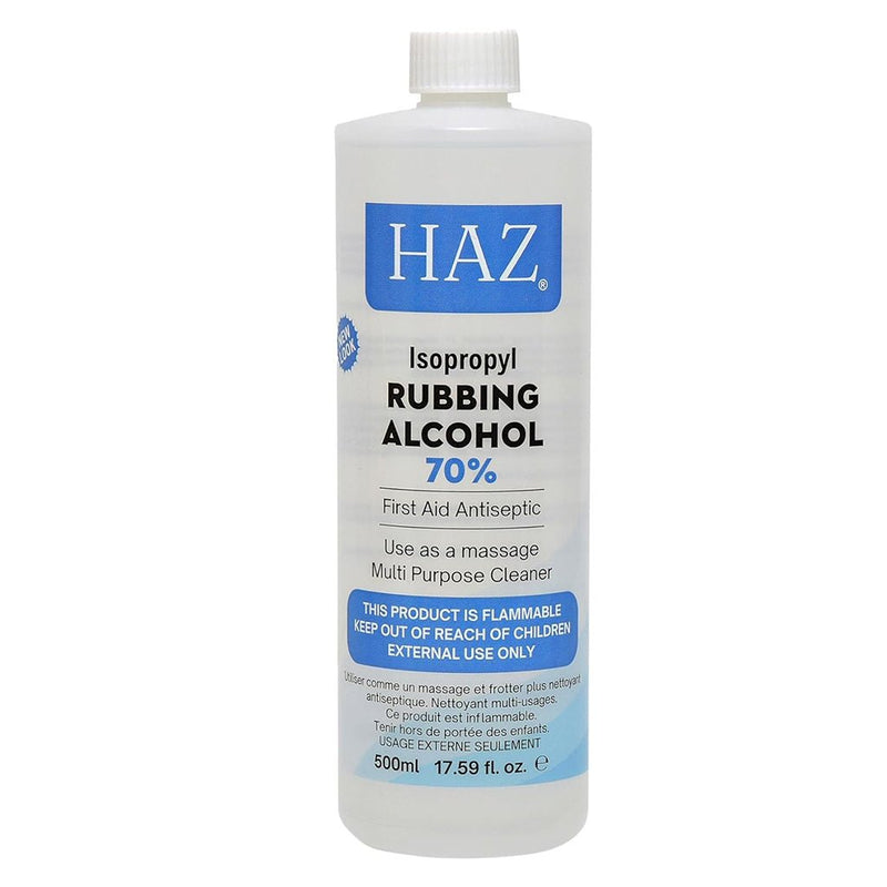 Haz Isopropyl 70% Rubbing Alcohol First Aid Antiseptic 500ml, Haz, Beautizone UK