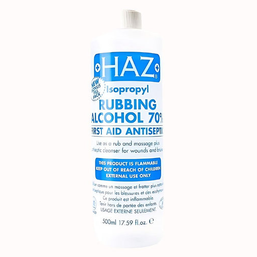 Haz Isopropyl 70% Rubbing Alcohol First Aid Antiseptic 500ml, Haz, Beautizone UK