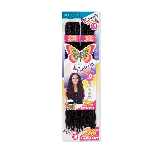 Impression Butterfly Locs Crochet Hair 2X Value Faux Locs 18" Lengths, Impression, Beautizone UK
