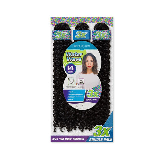 Impression l 3X Water Wave l Crochet Hair l 14" Lengths, Impression, Beautizone UK