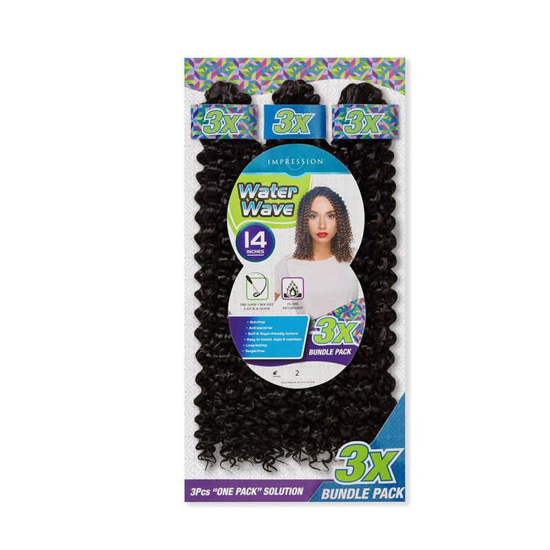 Impression l 3X Water Wave l Crochet Hair l 14" Lengths, Impression, Beautizone UK