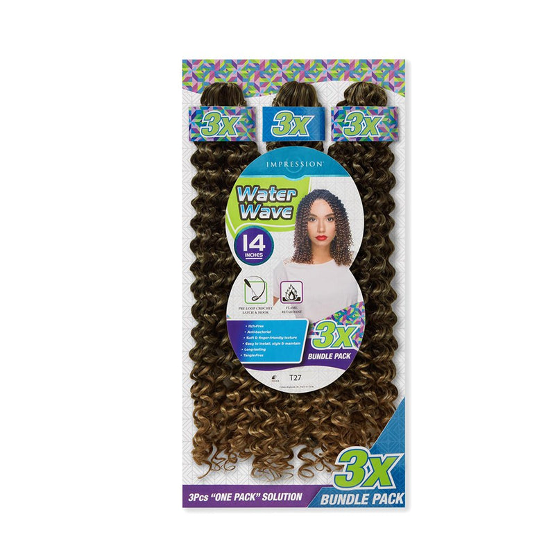 Impression l 3X Water Wave l Crochet Hair l 14" Lengths, Impression, Beautizone UK