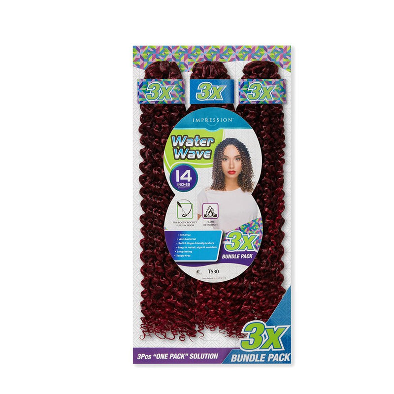 Impression l 3X Water Wave l Crochet Hair l 14" Lengths, Impression, Beautizone UK