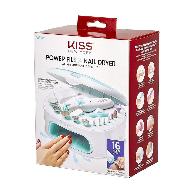 KISS New York Power File X Nail Dryer All - in - One Nail Care Kit, KISS New York, Beautizone UK