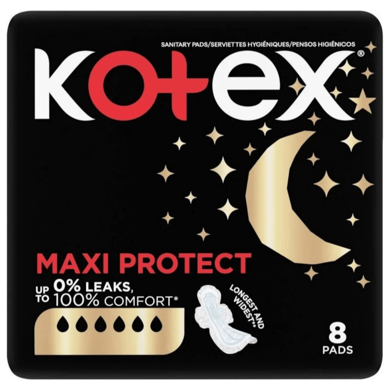 Kotex Ultra Maxi Protect All Nighter Pads 8’s, Kotex, Beautizone UK