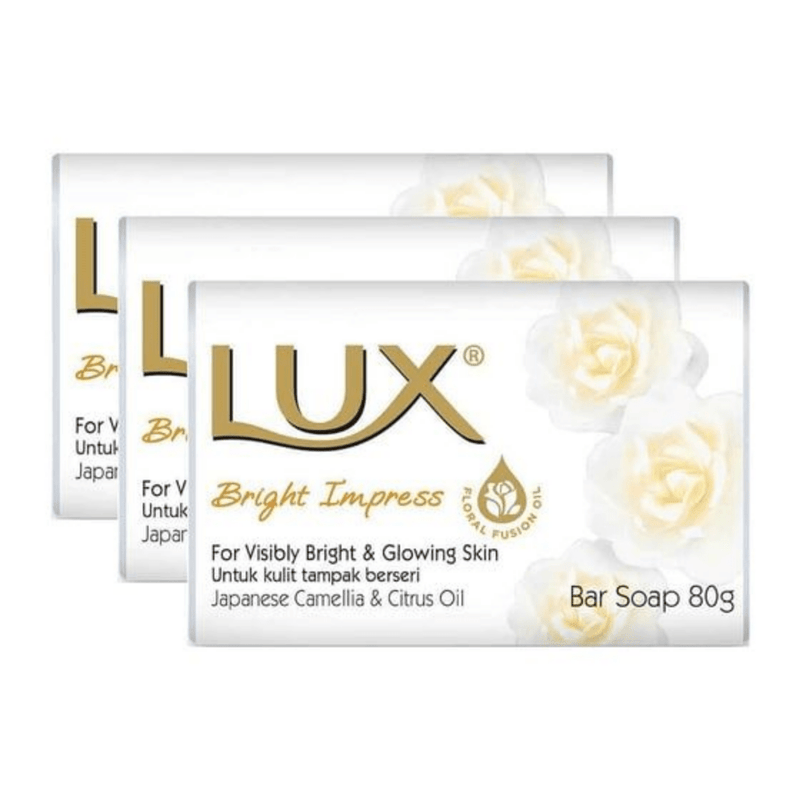 Lux Soap White Bright Impress 3 Pack 80g, Lux, Beautizone UK
