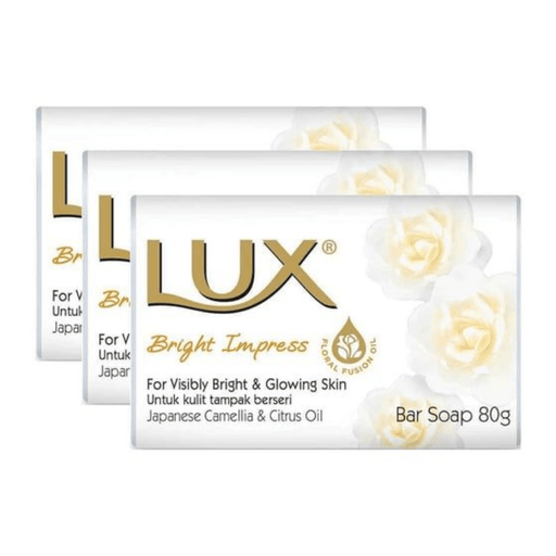 Lux Soap White Bright Impress 3 Pack 80g, Lux, Beautizone UK