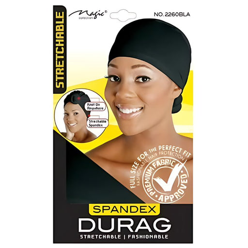 Magic Collection Stretchable Spandex Durag # 2260BLA, Magic Accessories, Beautizone UK