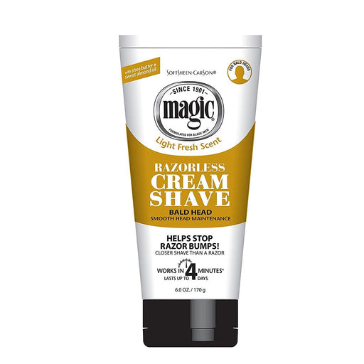 Magic Shaving Cream Razorless Smooth Bald Head 170g, Magic, Beautizone UK