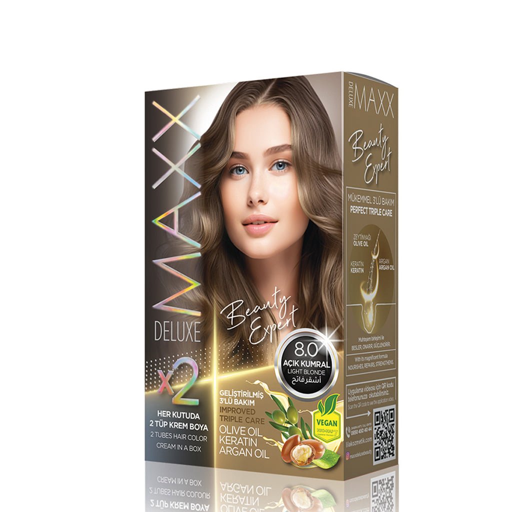 Maxx Deluxe Hair Dye 8.0 Light Blonde 50ml — Beautizone UK