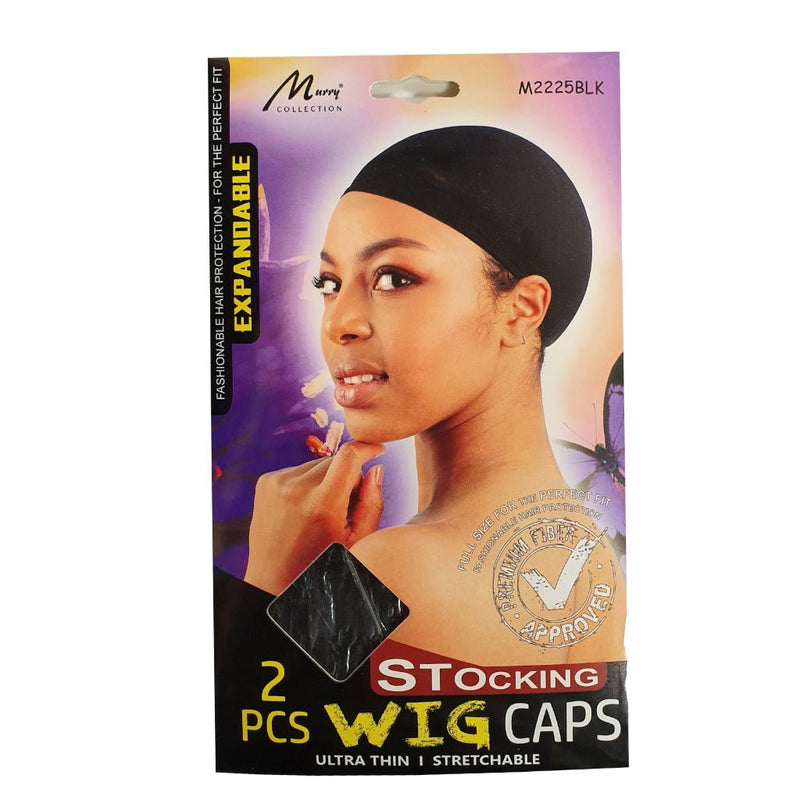 Murray Collection 2 Pcs Stocking Wig Caps M2225BLK, Murry Collection, Beautizone UK