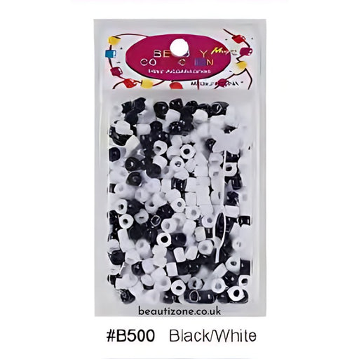 Murray Collection Hair Beads Black&White Assorted 500pcs #B500BA, Magic Accessories, Beautizone UK