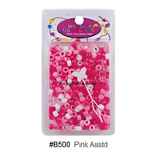 Murray Collection Hair Beads Pink Assorted 500pcs #B500PA, Magic Accessories, Beautizone UK