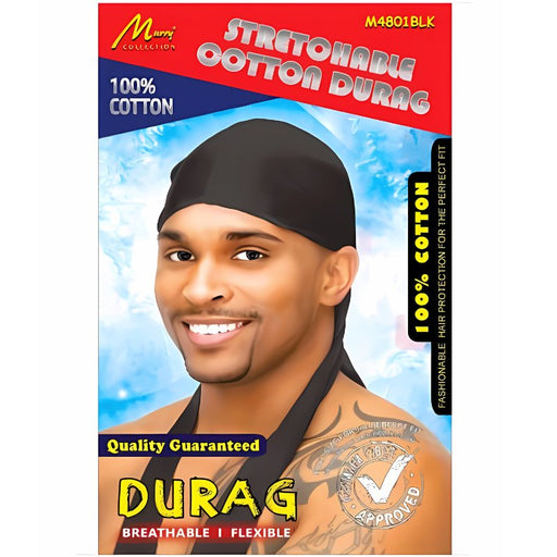 Murry Collection Men's 100% Cotton Durag #M4801BLK, Murry Collection, Beautizone UK