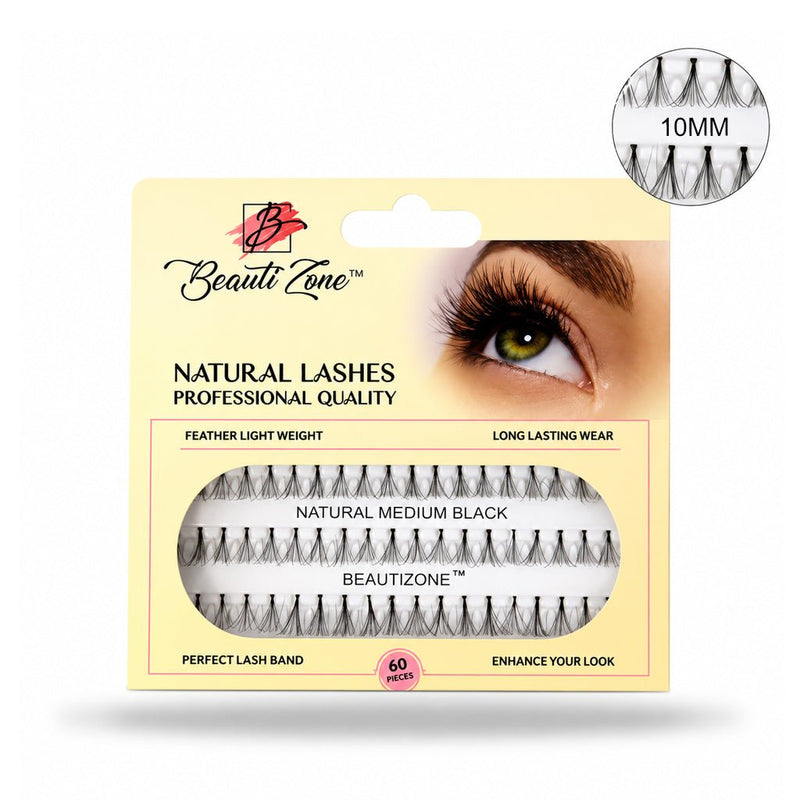Natural Individual Eyelashes Cluster Lashes - 60 Points, Beautizone, Beautizone UK