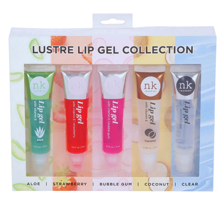 Nicka K Lustre Lip Gel Collection 5 Pcs - Set, NICKA K, Beautizone UK