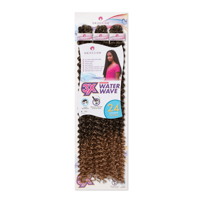 Obsession Bulk 3x - 24" Inches Water Wave Crochet Hair, Obsession, Beautizone UK